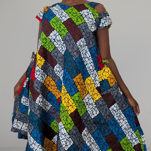 Block pattern dress - Picture 1 of 4